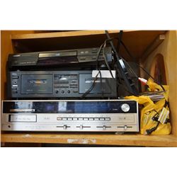 LOT OF ELECTRONICS - TP LINK ROUTER, 8 TRACKS, ETC