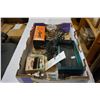 Image 1 : LOT OF MICROPHONES, HARMONICA, BAGPIPE VALVES, AND COLLECTIBLES
