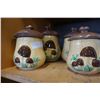 Image 3 : VINTAGE 4 PIECE MUSHROOM CANISTER SET