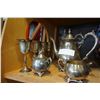 Image 2 : SILVER PLATE TEA AND COFFEE POTS AND GOBLETS