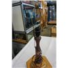 Image 3 : WOOD AND BRASS TABLE LAMP