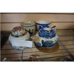 SPODE TEAPOT AND GINGER JAR