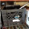 Image 1 : BLACK CRATE OF ELECTRONICS, 2 MONITORS, LAPTOP, METAL DETECTOR, AND PRINTER