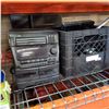 Image 2 : BLACK CRATE OF ELECTRONICS, 2 MONITORS, LAPTOP, METAL DETECTOR, AND PRINTER