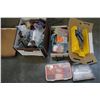 Image 1 : BOX OF TOOLS AND SHOP SUPPLIES IN BANKERS BOX AND WHITE BOX OF TOOLS