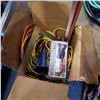Image 2 : BOX OF EXTENSION CORDS, TOOL AND DRILL