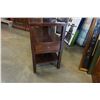 Image 3 : GLASS TOP 1 DRAWER CHAIR SIDE TABLE