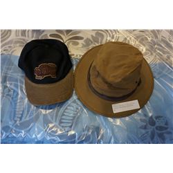VINTAGE GENUINE FILSON HAT AND VINTAGE VANCOUVER GRIZZLIES HAT