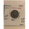 Image 1 : ERROR WWII 1943 France 50 Centimes LUMP in Date Uncirculated KM 914.1