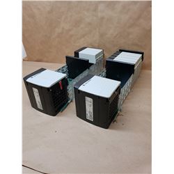 (2) Allen-Bradley 1756-PA75/B Power Supply w/ 1756-A10 B 10 Slot Chassis