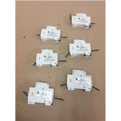 ** Lot of 6 ** Allen Bradley 1492 Circuit Breakers *SEE PICS FOR PART #S*