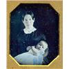Image 1 : Daguerrotype   MOTHER HOLDS SLEEPING BABE.