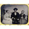 Image 1 : Ambrotype   GENTLEMAN 2 WIVES WITH PIPES