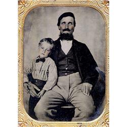 Tintype   BLIND FATHER WITH HIS SON.
