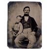 Image 2 : Tintype   BLIND FATHER WITH HIS SON.