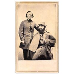 CDV   KIT CARSON AND EDWIN PERRIN.