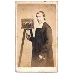 CDV   PRIEST WITH STEREO CAMERA.