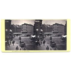 Stereoview   Looking up Court St., Boston Mass.
