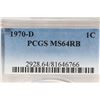 Image 3 : 1970-D LINCOLN CENT PCGS MS64RB