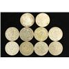 Image 1 : 10 ASSORTED 1957-66 MEXICO .100 SILVER PESOS