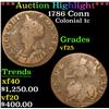 Image 1 : ***Auction Highlight*** 1786 Conn . . Colonial Cent 1c Graded vf+ By USCG (fc)