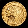 Image 2 : *Auction Highlight* 1914-d KEY DATE RARE!! Gold Indian Quarter Eagle $2 1/2 Grades Select Unc (fc)