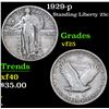 Image 1 : 1929-p . . Standing Liberty Quarter 25c Grades vf+