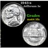 Image 1 : 1943-s . . Jefferson Nickel 5c Grades Choice Unc 5fs