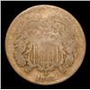 Image 2 : 1864 . . Two Cent Piece 2c Grades f, fine