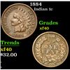 Image 1 : 1884 . . Indian Cent 1c Grades xf