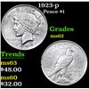 Image 1 : 1923-p . . Peace Dollar $1 Grades Select Unc