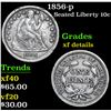 Image 1 : 1856-p . . Seated Liberty Dime 10c Grades xf details