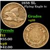 Image 1 : 1858 SL . . Flying Eagle Cent 1c Grades vg+