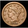 Image 2 : 1846 . . Braided Hair Large Cent 1c Grades vf++
