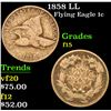 Image 1 : 1858 LL . . Flying Eagle Cent 1c Grades f+