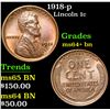 Image 1 : 1918-p . . Lincoln Cent 1c Grades Choice+ Unc BN