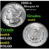 Image 1 : 1881-s DMPL Reverse . Morgan Dollar $1 Grades Choice Unc