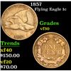 Image 1 : 1857 . . Flying Eagle Cent 1c Grades vf++