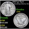 Image 1 : 1917-p Ty2 . . Standing Liberty Quarter 25c Grades vf++