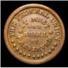 Image 2 : 1863 Army & Navy Rare Sunburst above wreath It must and shall be preserved CWT 1c Grades xf+