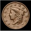 Image 2 : 1836 . . Coronet Head Large Cent 1c Grades vf+