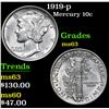 Image 1 : 1919-p . . Mercury Dime 10c Grades Select Unc