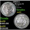 Image 1 : 1883-s Semi PL Great Color Morgan Dollar $1 Grades Select AU