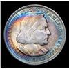 Image 2 : 1893 Columbian Spectacular Rainbow Toned . Old Commem Half Dollar 50c Grades Select Unc