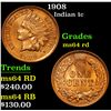 Image 1 : 1908 . . Indian Cent 1c Grades Choice Unc RD