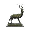 Image 2 : Kudu Antelope Gazelle or Impala Bronze Sculpture 14" x 10.5"