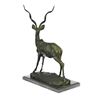 Image 7 : Kudu Antelope Gazelle or Impala Bronze Sculpture 14" x 10.5"