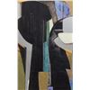 Image 2 : Vander Zee Modern Framed Abstract "Silver Columns"