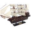 Image 6 : Wooden Ed Low's Rose Pink White Sails Pirate Ship Model 20"