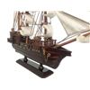 Image 7 : Wooden Ed Low's Rose Pink White Sails Pirate Ship Model 20"